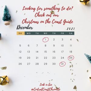 Calendar with dates circled for month of December 2021