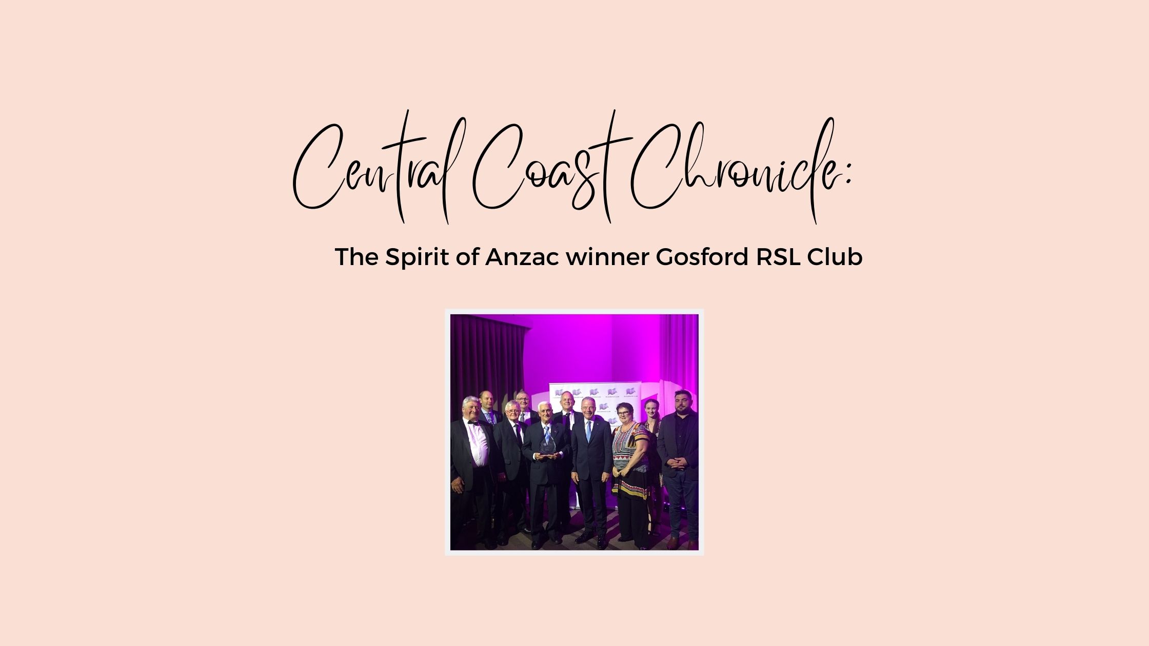 The Spirit of Anzac winner Gosford RSL Club